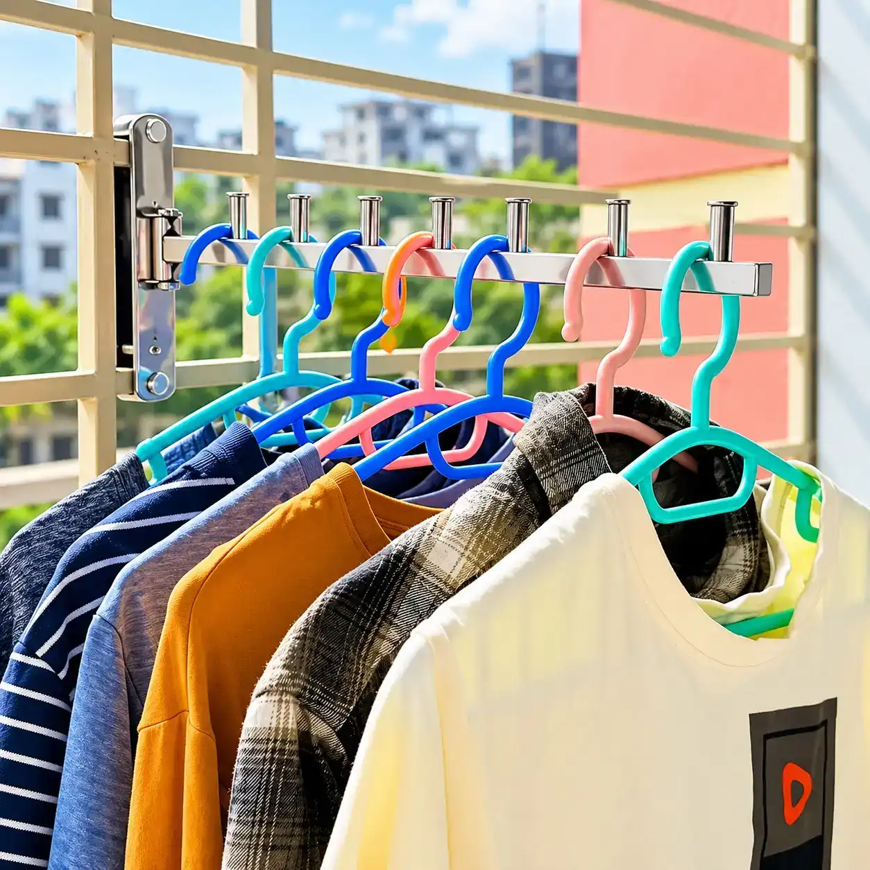1 পিস Moving SS Clothes Hanger